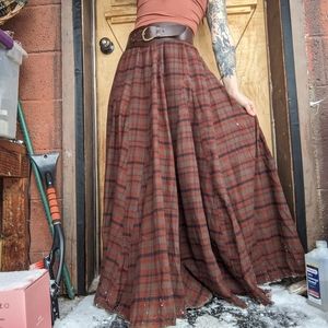 CP Shades Lily Cotton Flannel Plaid Skirt